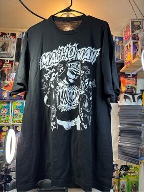 “Macho Man” Randy Savage Madness AEW Crate Exclusive  Black Wrestling T-Shirt